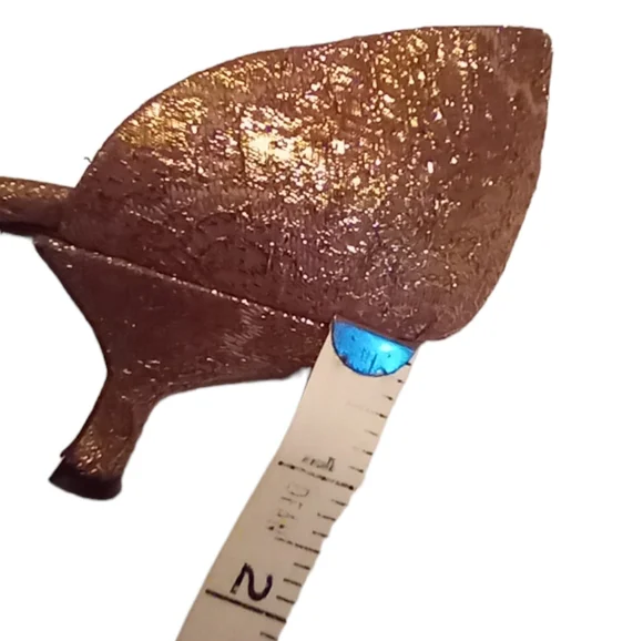 PRADA Shoes 8 Gold Brocade Flats / Kitten Heel - Picture 7 of 14